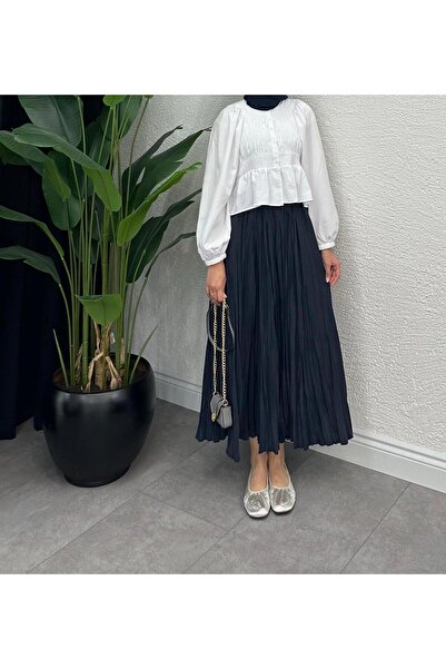PEMAA Standard Size Elastic Waist Long Crash Skirt