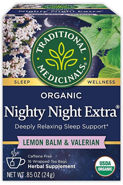 TRADITIONAL MEDICINALS تراديشينل ميديسن شاي عشبي من اورجانيك نايت مع باشن فلا...