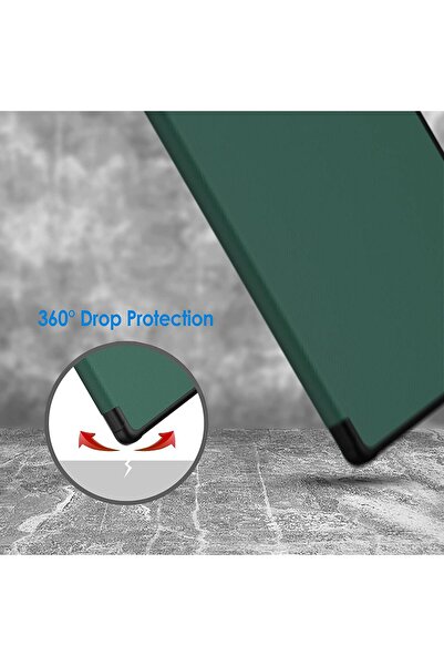 SIGLOO Husa premium Slim Smart Cover Trifold pentru Lenovo Tab M8 HD (4th Gen) 8 inci pine green