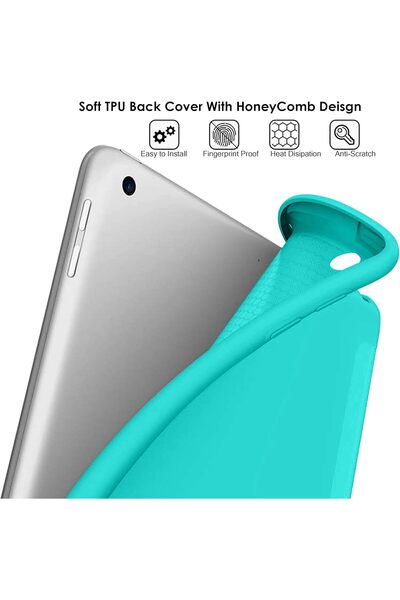 SIGLOO Husa Slim SmartCover Trifold silicon protectie 360 Xiaomi Redmi Pad 10.6 inci light blue