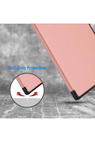 SIGLOO Husa slim Smart Cover Trifold pentru Samsung Galaxy Tab A7 10.4 inci premium pink