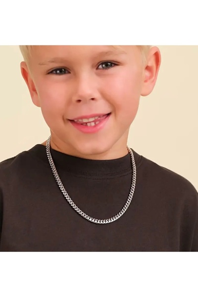 derokas 316 L Children's Steel Albanian Chain Tarnish-Free Allergy-Free Necklace