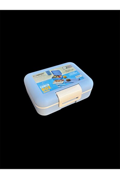 EZMK EV GEREÇLERİ 5 Compartment Portable Food Container, Lunch Box, Diet Nutrition Box, Storage Container Fork Spoon 1700 ml
