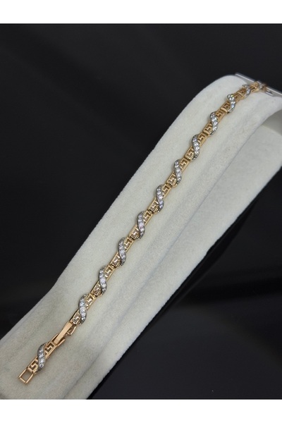 XUPING JEWELRY 316L zirkon taşlı gold çelik bileklik paslanmaz kararmaz