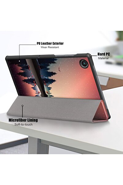 SIGLOO Husa Slim Premium Smart Cover Trifold pentru Samsung Galaxy Tab A8 10.5" Mirrored in the Lake