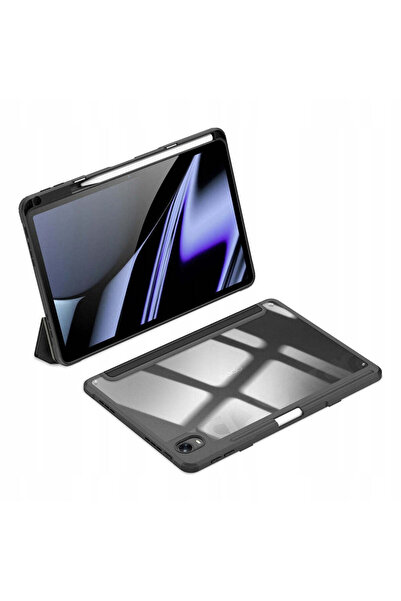 SIGLOO Husa premium pentru iPad Pro 11" (2018-2022), interior PU, suport Pencil, spate clar, Black