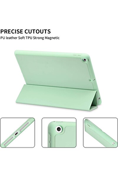 SIGLOO Premium case for iPad Air 5/4 10.9", synthetic PU, PC back, Smart Pen, shockproof, Green