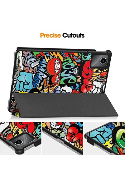 SIGLOO Husa Slim Smart Cover Trifold pentru Lenovo Tab M11 11 inci premium graffity