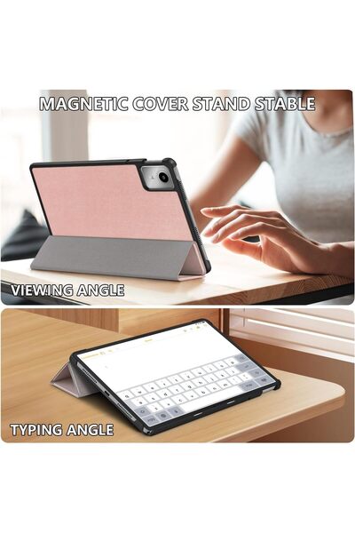 SIGLOO Slim Smart Cover Trifold Case for Lenovo Tab M11 11 inches golden