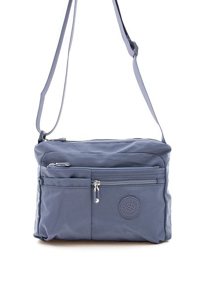 H&D COLLECTİON Women's Multi-Eye Water Resistant Crinkle Fabric Adjustable Blue Color Cross Strap Shoulder Bag