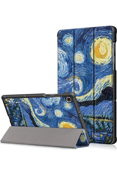 SIGLOO Husa premium pentru Samsung Galaxy Tab S8 S7 11 inci Slim Trifold abstract painting
