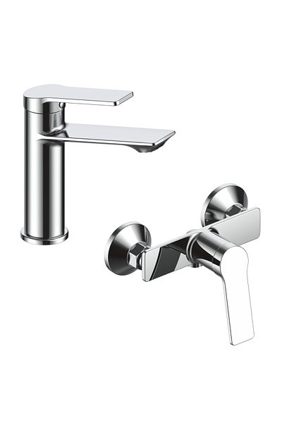 La brocca ROMA LOT1 sink + shower mixer set, Single lever, Slim design, Water saving, Silent