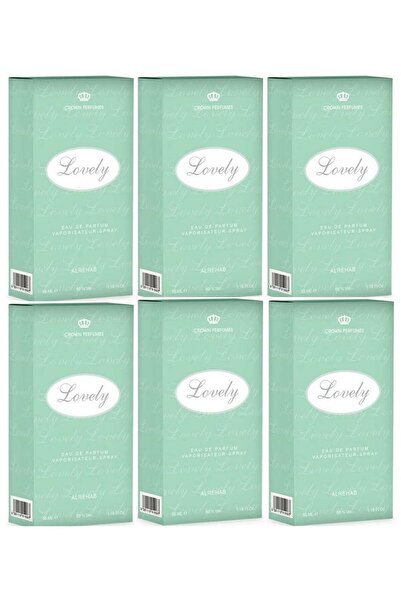 Al Rehab perfumes Lovely Natural Eau De Parfum Spray 35ml (Pack of 6)