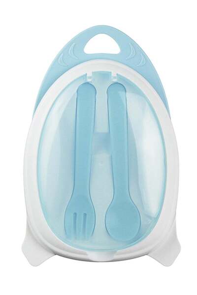 Generic Lunch Box 2 Compartments and 2 Pc Cutleries