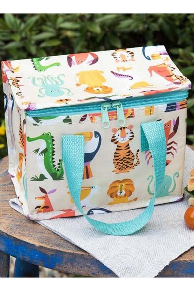 Generic Colourful Creatures Insulated Lunch Bag – Kids Lunch Carrier with Bri...