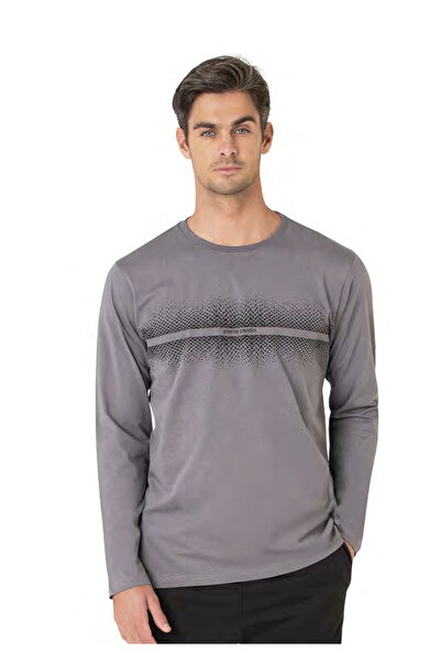 Pierre Cardin Чоловічий новий сезон велосипедний комір з принтом, довгі рукави, бавовняний піжамний комплект CH.PC.6.102.C0