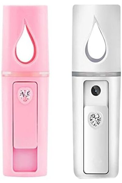 Generic Nano Face Mist – Mini USB Rechargeable Facial Steamer with Mirror, 20ml Cool Mist Sprayer