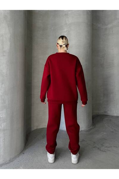cto your style Women's Oversize Three-Thread Thick Hooded Cotton Tracksuit Set