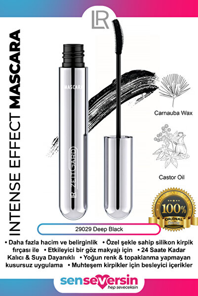 LR Zeitgard Yoğun Hacim Veren INTENSE EFFECT MASKARA Deep BLACK 8 ML - 29029