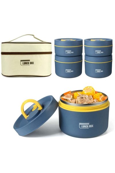 Generic 4-Pack Insulated Lunch Box With Handle Including Insulated Bag