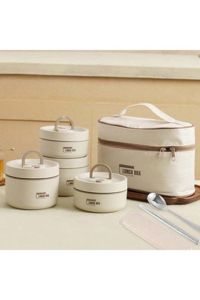 Generic 304 Stainless Steel Round Lunch Box with Lid Sealing Multifunctional ...