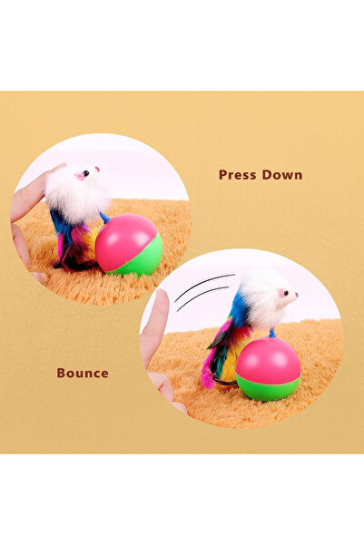 Mersi SHOP لعبة Cat Pilgrim - لعبة نشاط القطط على شكل فأر رقيق