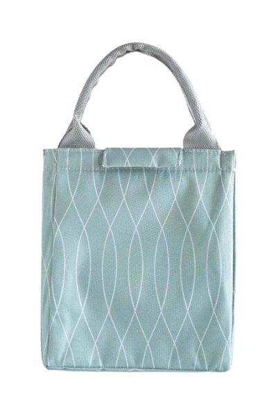 Generic Reusable Lunch Bag Green/Grey 24 x 20cm