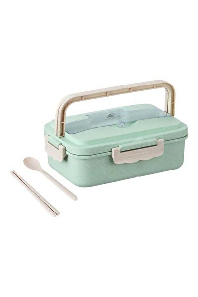 Generic Plastic Lunch Box With Spoon And Chopsticks Assorted 1000ml