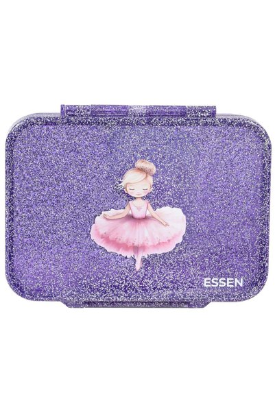 Generic Tritan Bento Lunch Box for Kids Girls - Purple Glitter Ballerina