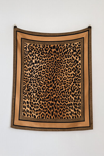 MOORİ Φουλάρι με σχέδιο λεοπάρ (70x70cm)