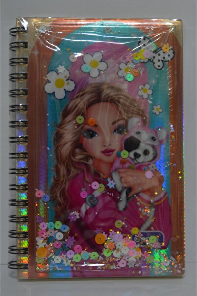 Akabi Sequin Cat Girl Glitter Spiral Pvc Hologram Notebook