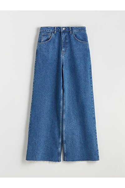 LC Waikiki Indigo Wideleg Kadın Jean Pantolon