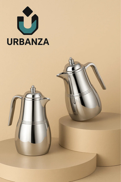 Urbanza طقم ترمس من الفولاذ المقاوم للصدأ - قطعتان من إبريق معزول للمشروبات ا...