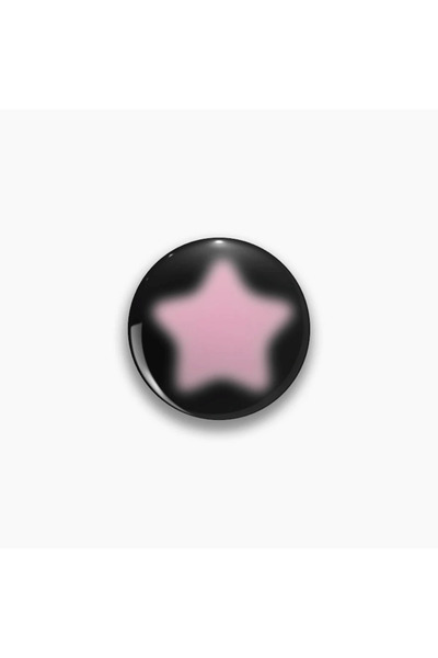 rebelberi Pembe Yıldız Siyah Rozet