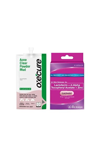 oxecure Oxucecure acne clear powder mud and lactezin