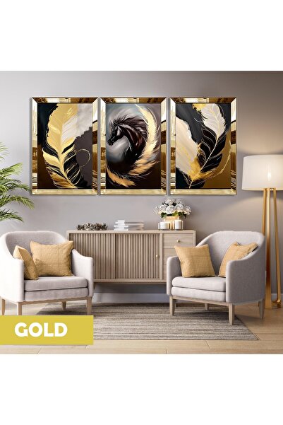 Harikabirev HARİKABİREV | COMBINĂ MINIMALĂ CAL NEGRU-AURIU | MDF PLKSMDF CU C...