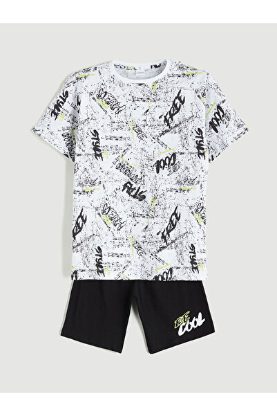 LC Waikiki Quality Parts from Çelebi Store Zero Roba Yaka Boy's Pajama Set wi...
