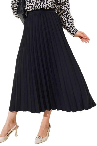 BAGLAN Women's Crepe Pleated Elastic Skirt Bgl-St04349