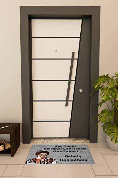 Dormot High Quality Digital Printing Gray, Prince One Grain, Honey Grain, Themed Door Mat