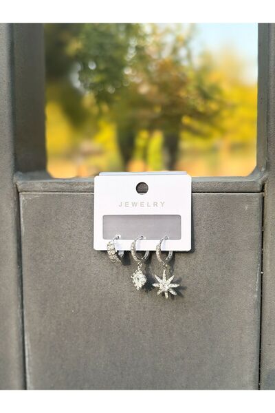 Store Taşlı Küpe Seti