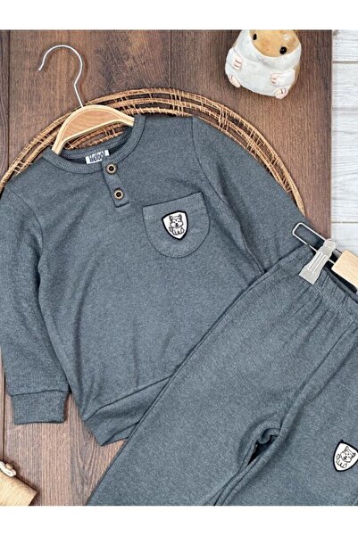 Kids Kingdom Cotton Pocket Embroidery Detailed Embroidered 2-Piece Baby Boy Set