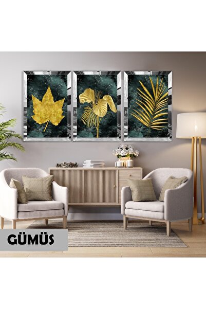 Harikabirev ХАРИКБИРЕВ | ЗЕЛЕНО-ЗЛАТНИ ЛИСТНИ МОТИВИ | ПЛЕКСИГЛАС РАМКА МДФ P...