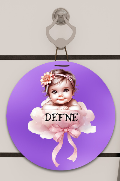 Dormot Model de imprimare digitală pentru cameră pentru copii, cameră pentru bebeluși, ornament pentru ușă, ornament pentru perete