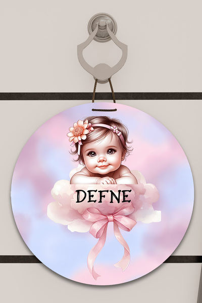 Dormot Model de imprimare digitală pentru cameră pentru copii, cameră pentru bebeluși, ornament pentru ușă, ornament pentru perete