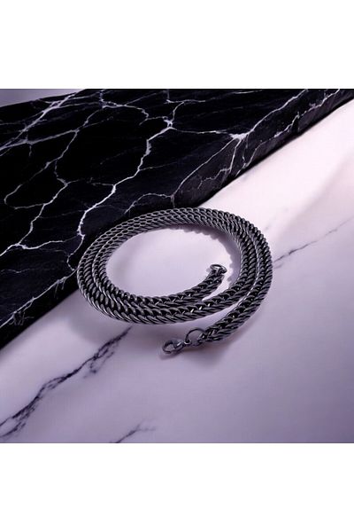 FM Fishback Men's Steel Necklace 1.6mm X 4mm 3183Cek054