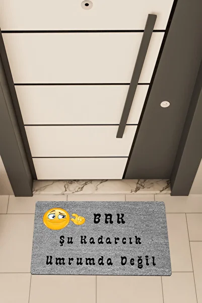 Dormot Quality Digital Printing Gray, I Don'T Care Themed Door Mat