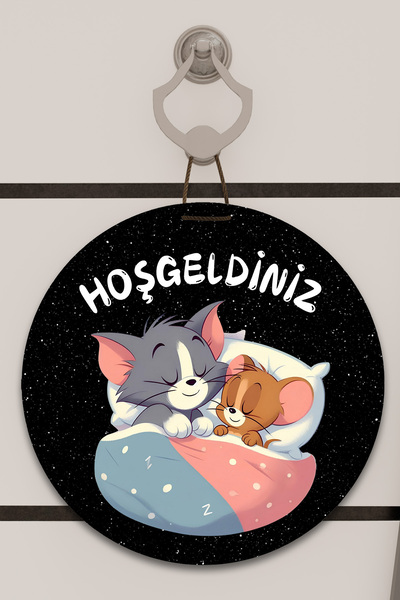 Dormot Digital Printing Patterned Wooden Children's Room, Baby Room, Door Ornament, Wall Ornament