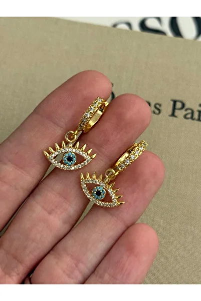 MioArt Luxury Earrings with Color Eye Figure