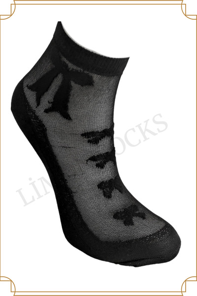Limon Socks Women's Tulle Socks (6 Pairs) Patterned Perfumed Booties Socks