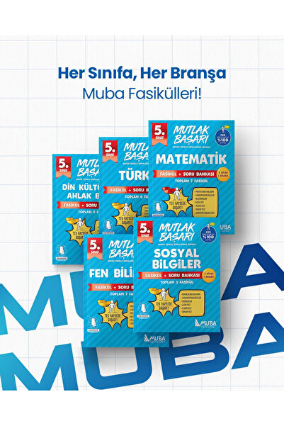 Muba Yayınları 5.Sınıf Fasikül + Soru Bankası Full Set.